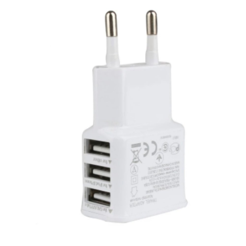 High quality EU Plug 3 Ports Multiple Wall USB Smart Charger Adapter Mobile Phon